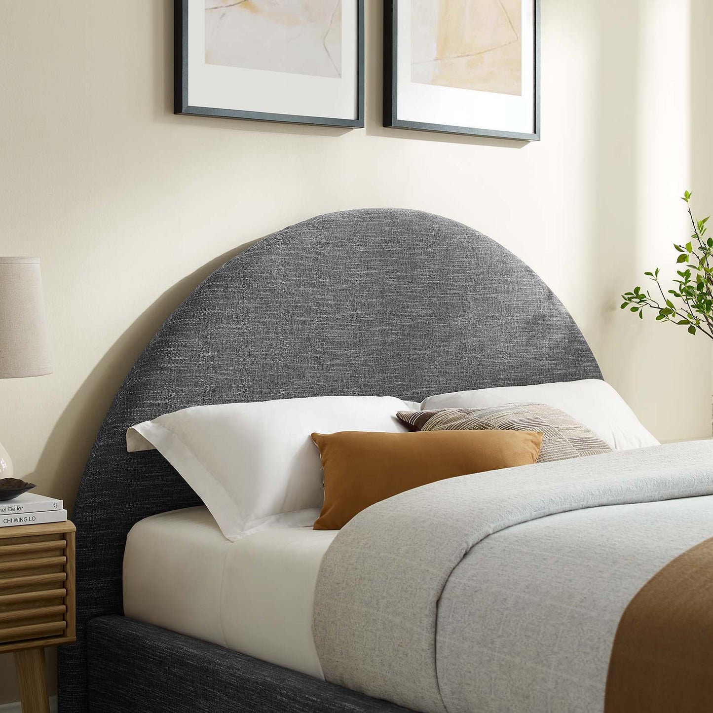 Resort Upholstered Fabric Arched Round Full Platform Bed By Modway - MOD-7130 | Beds | Modishstore - 24