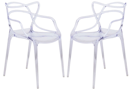 LeisureMod Milan Modern Wire Design Chair, Set of 2 | Dining Chairs | Modishstore