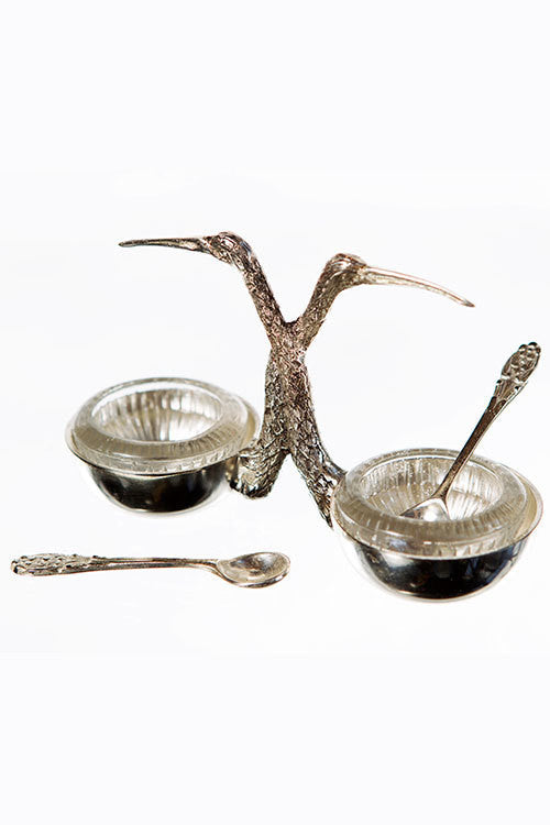 Vagabond Vintage Silver Plated Salt & Pepper Storks | Modishstore | Dinnerware-3