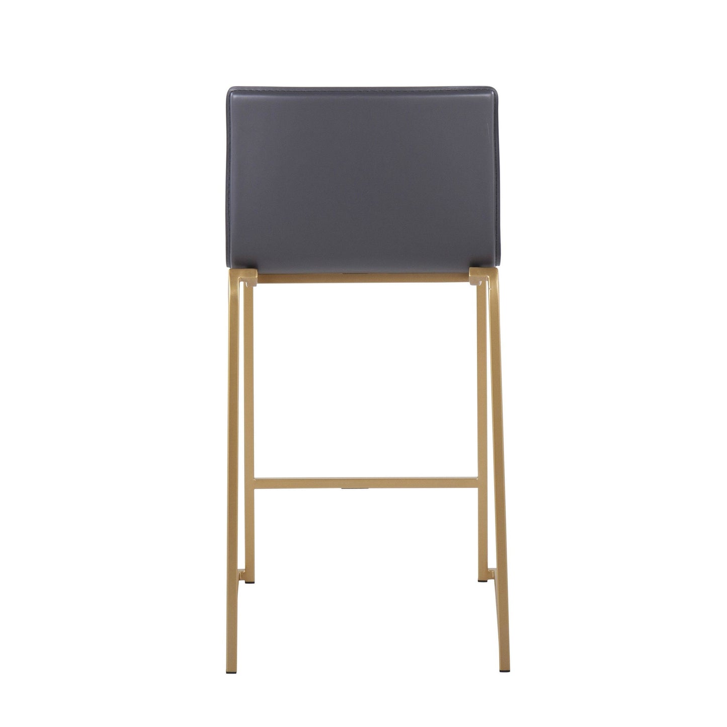 Mara 26" Contemporary Counter Stool in Gold Metal and Black Faux Leather By LumiSource - Set of 2 | Counter Stools | Modishstore - 24