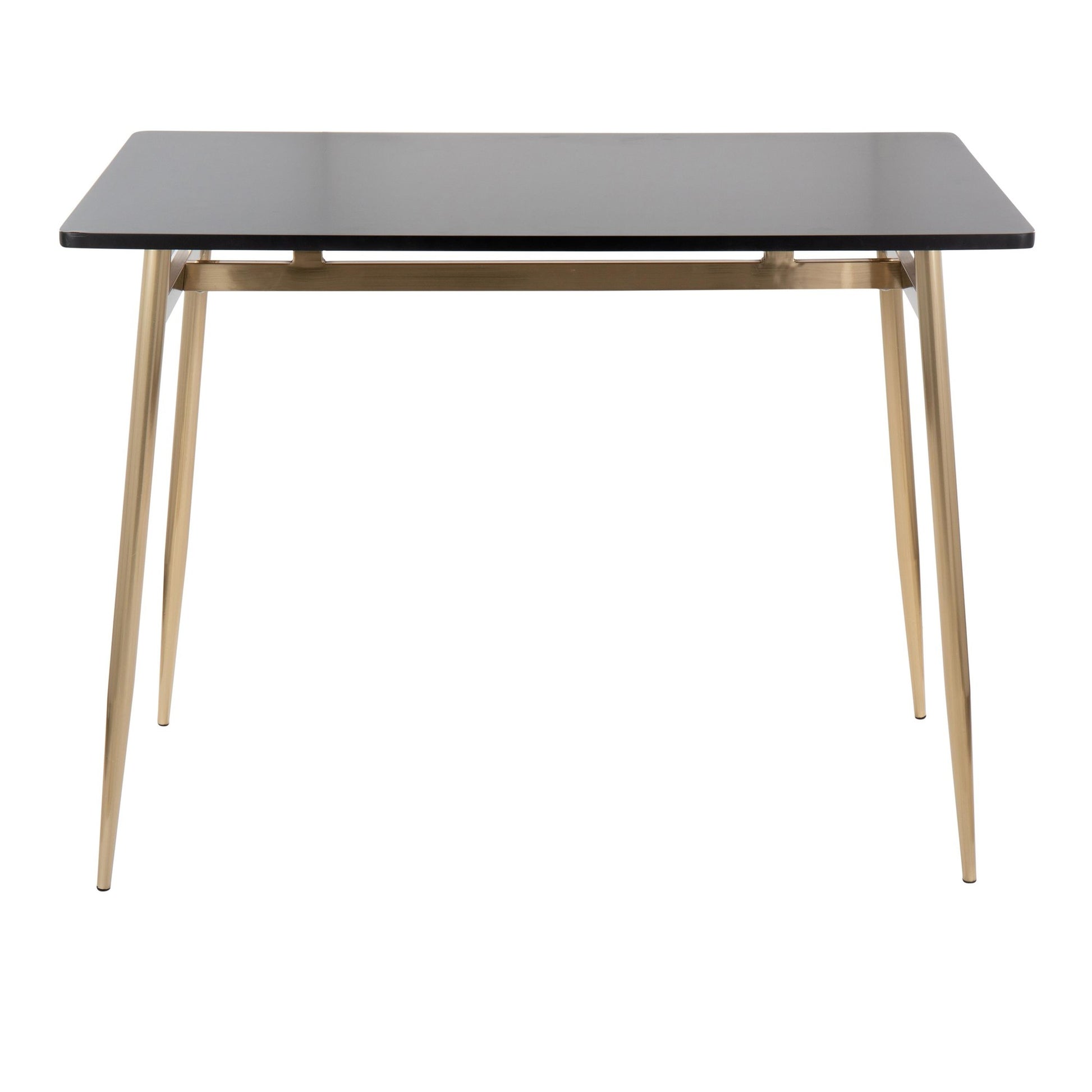 Marcel Contemporary Counter Table in Gold Metal and Black Wood By LumiSource | Bar Tables | Modishstore - 5