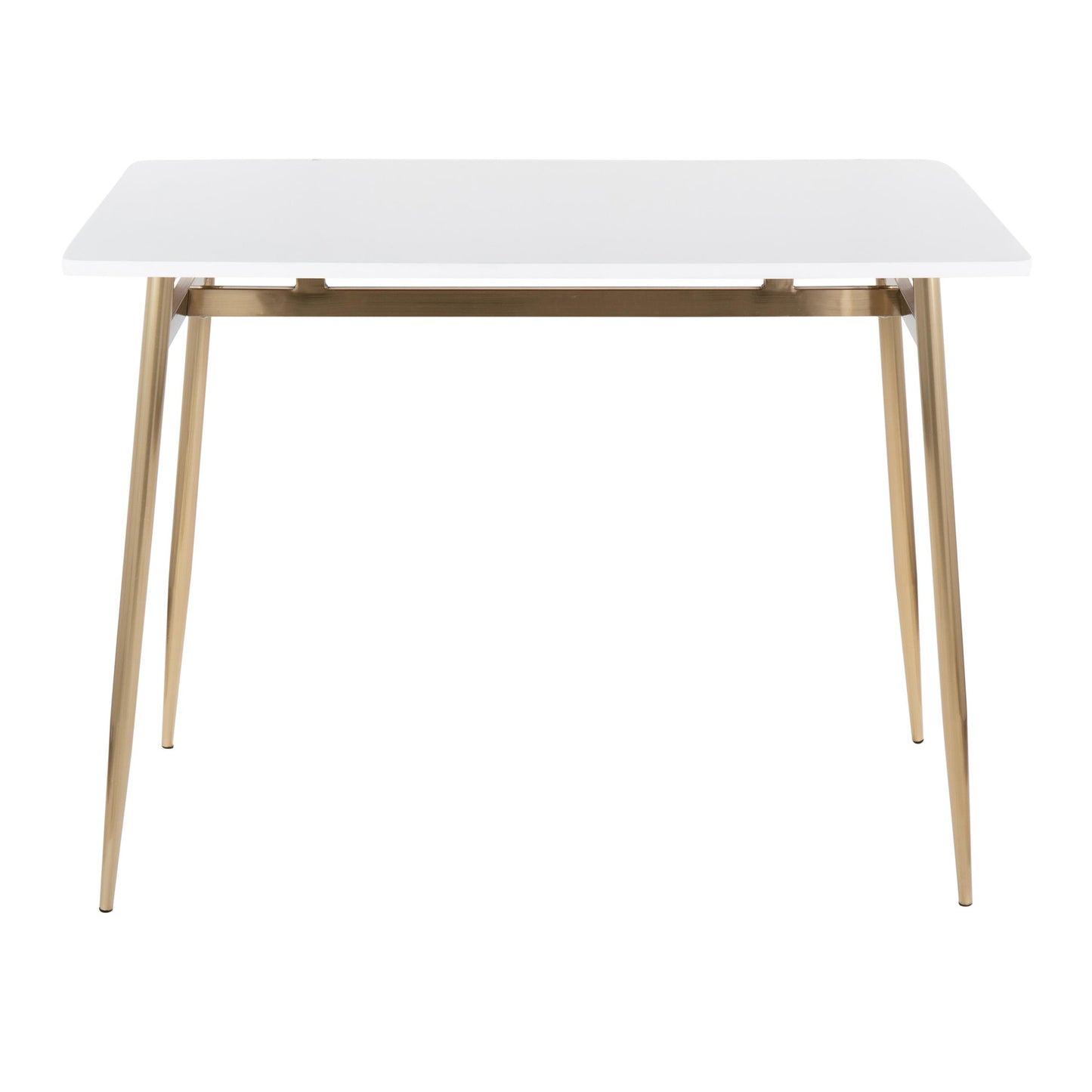 Marcel Contemporary Counter Table in Gold Metal and Black Wood By LumiSource | Bar Tables | Modishstore - 11