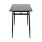 Marcel Contemporary Counter Table in Black Metal and Black Wood By LumiSource | Bar Tables | Modishstore - 4