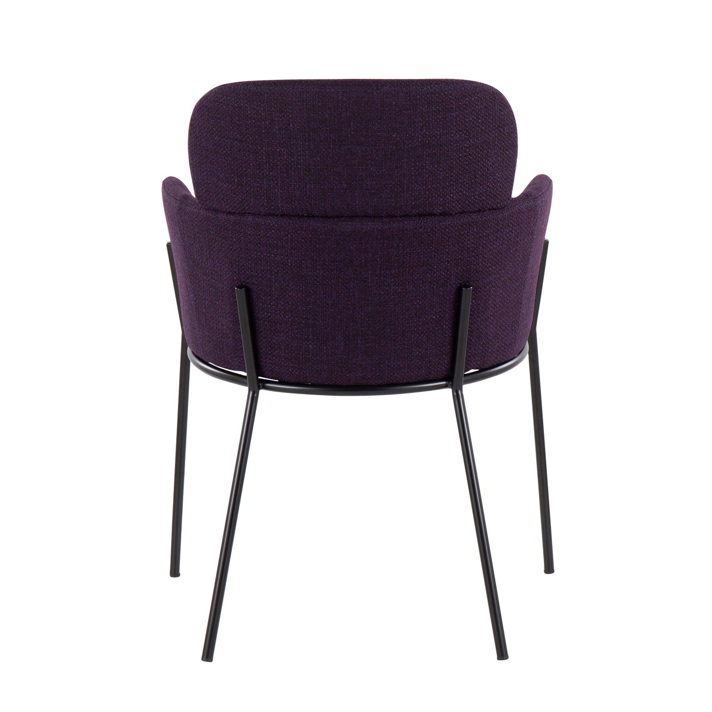 Milan Contemporary Chair in Antique Brass Metal and Blue Noise Fabric By LumiSource - Set of 2 | Dining Chairs | Modishstore - 40