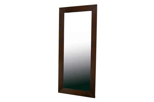 Baxton Studio Doniea Dark Brown Wood Frame Modern Mirror - Rectangle | Modishstore | Mirrors