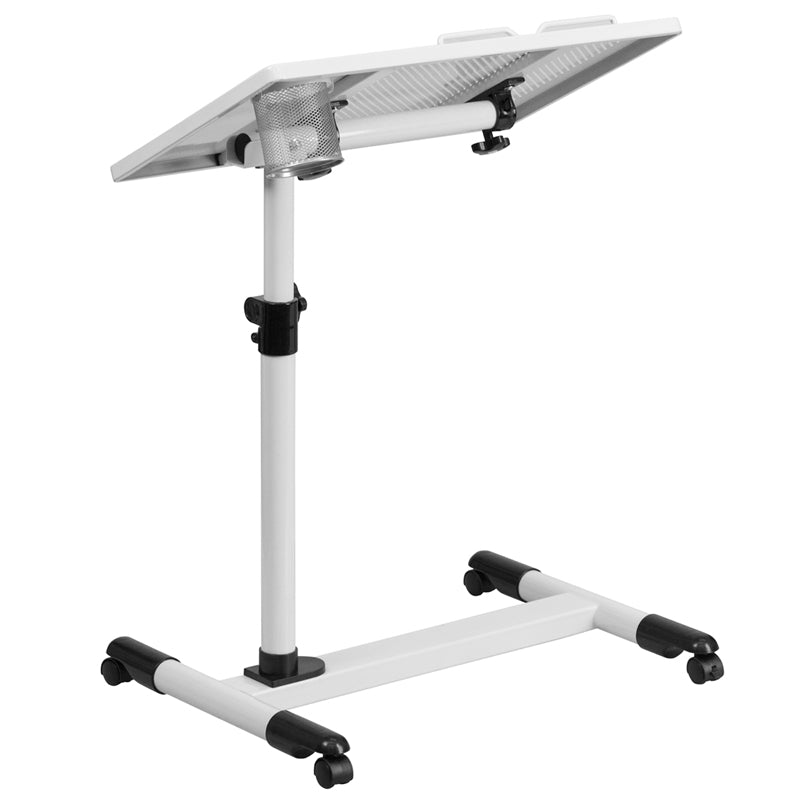 Adjustable Height Steel Mobile Computer Desk by Flash Furniture | Desks | Modishstore - 3