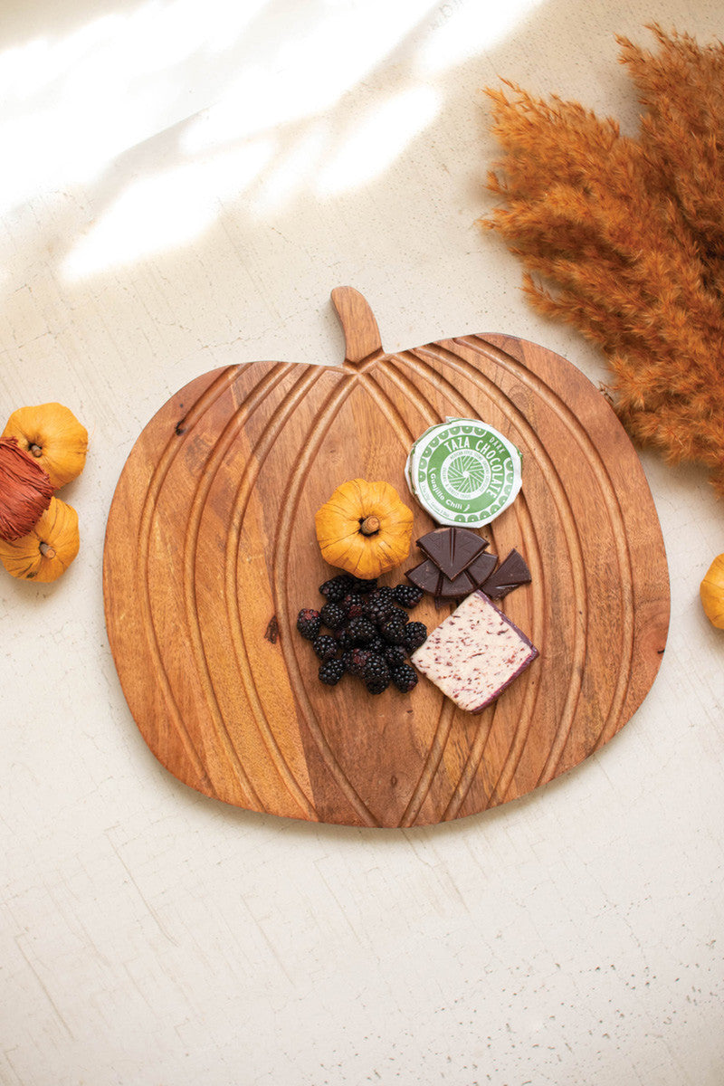 Hand Carved Pumpkin Tray By Kalalou | Decorative Trays & Dishes | Modishstore