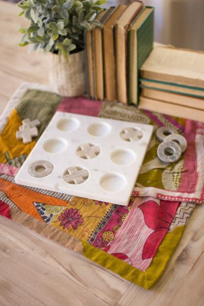 Kalalou Marble Tick Tac Toe | Modishstore | Home Accents