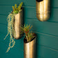 Antique Brass Wall Vases Set Of 3 By Kalaou | Modishstore | Vases