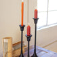 Black metal taper candle stands Set Of 3 By Kalalou-2