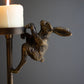 Set 2 Cast Aluminum Rabbit Candle Holders - Antique Brass By Kalalou | Candle Holders | Modishstore - 3