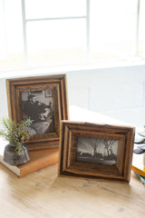 Recycled Natural Wood Photo Frames Set Of 2 By Kalalou