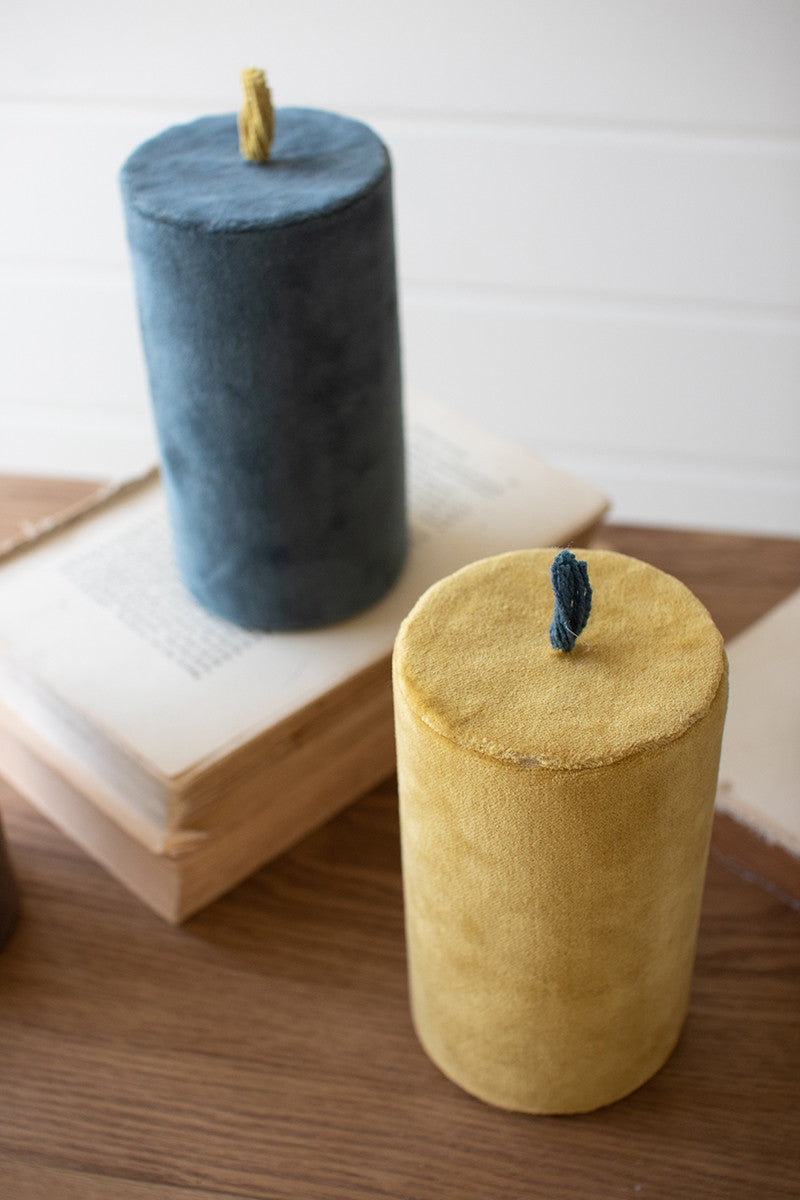 Velvet Faux Candles Set Of 4 By Kalalou-3