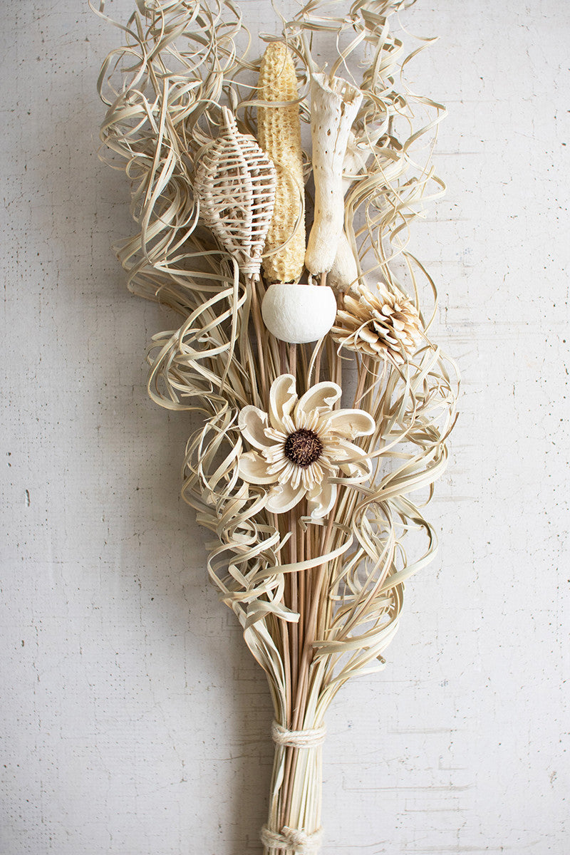 Decorative Bouquet - Natural And Cream By Kalalou | Botanicals | Modishstore - 2