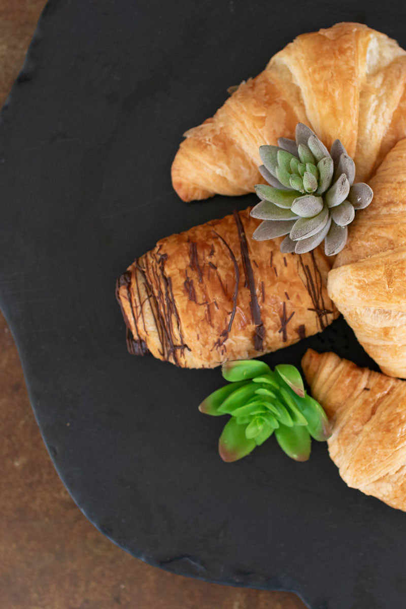 Black lime with rustic edge lazy susan By Kalalou-4
