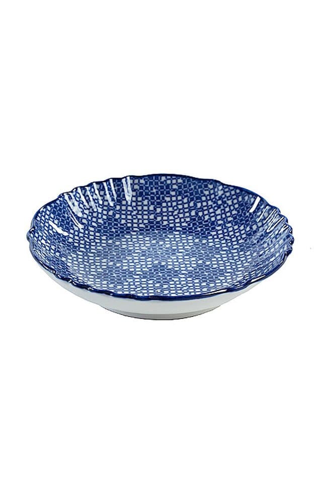 Blue and White Small Appetizer Dish Set of 12 Vagabond Vintage | Modishstore | Trays-2