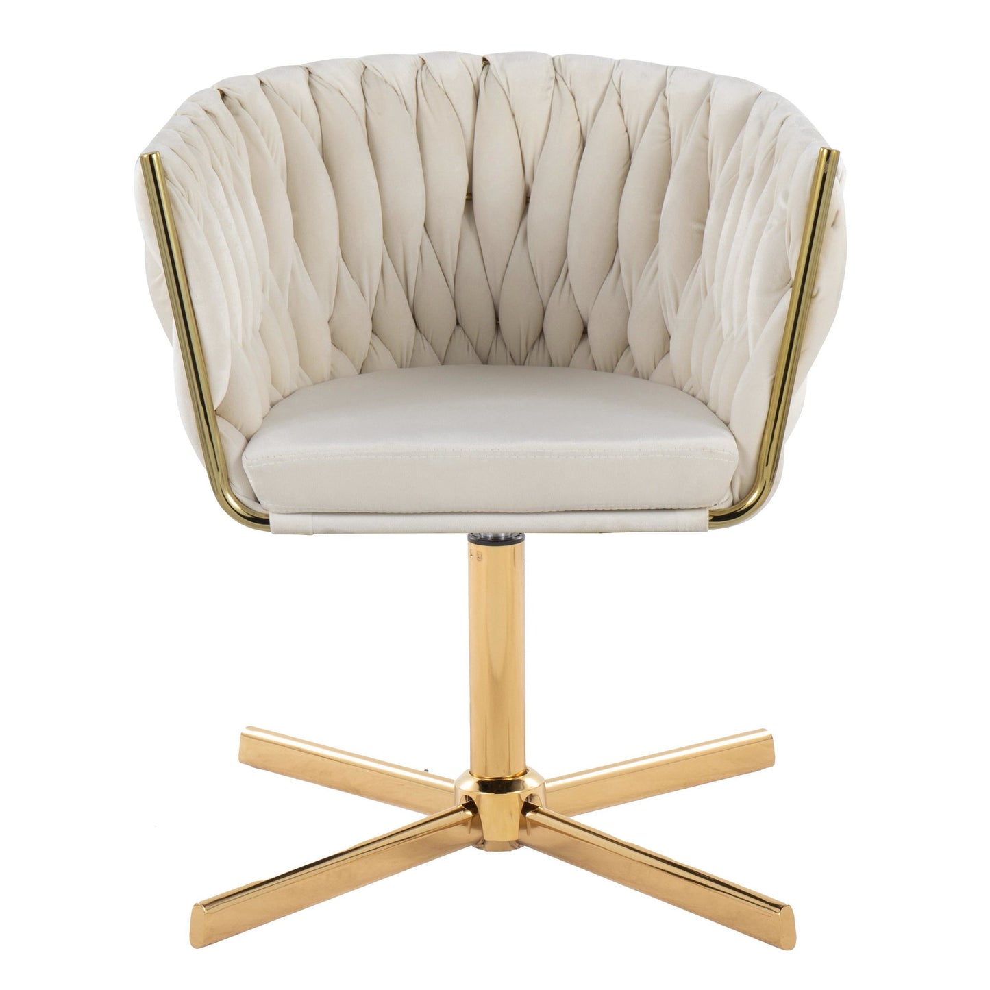 Braided Renee Swivel Accent Chair Green By LumiSource | Accent Chairs | Modishstore - 21