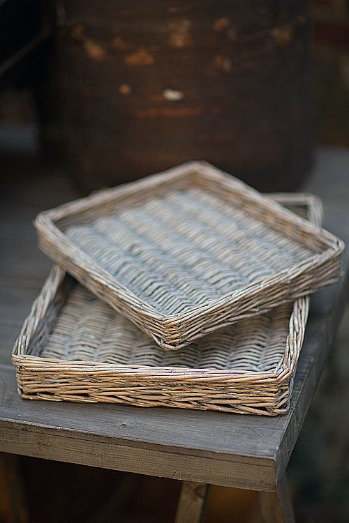 Set of Two Willow Trays | Trays | Modishstore - 2