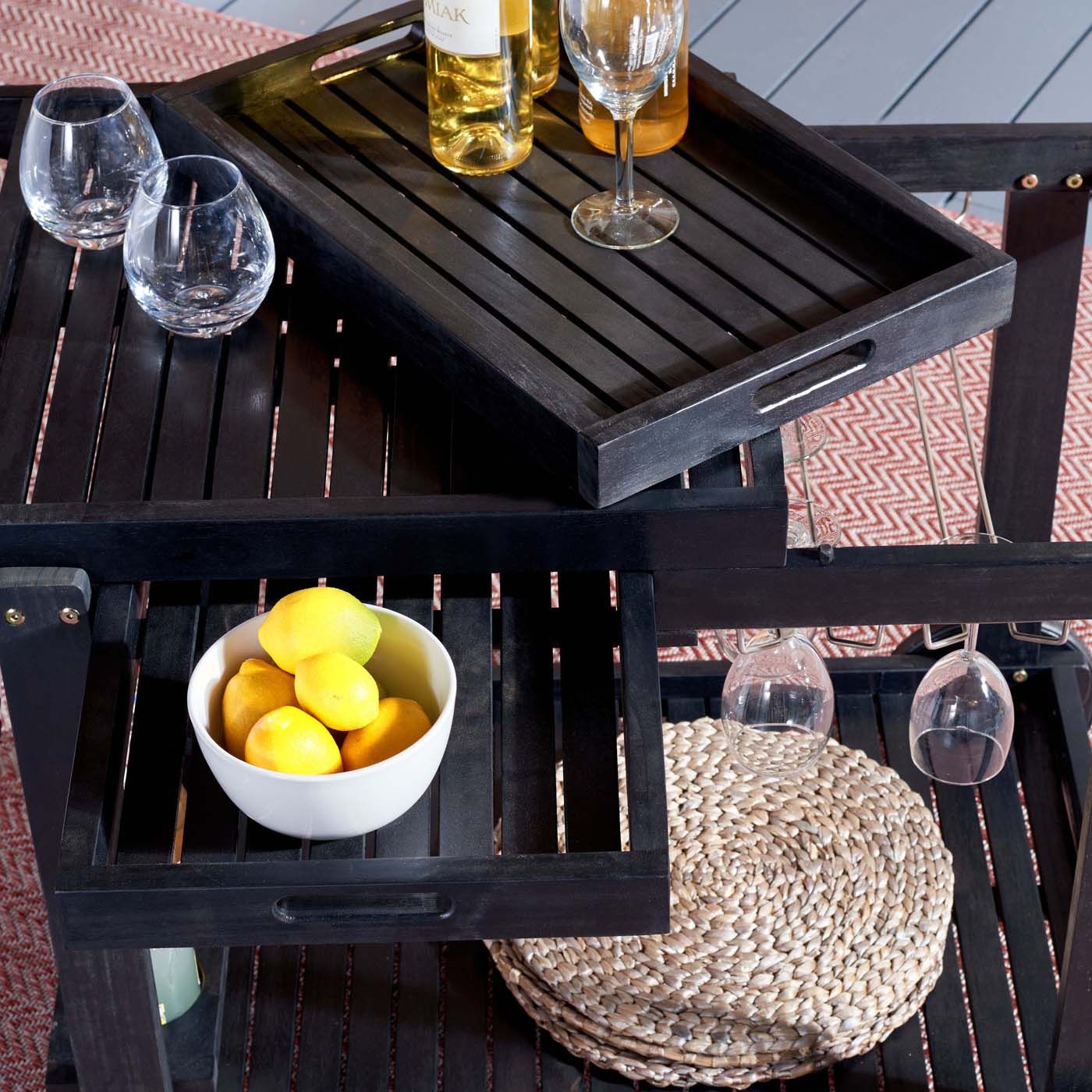 Safavieh Orland Tea Trolly | Outdoor Tables | Modishstore - 9