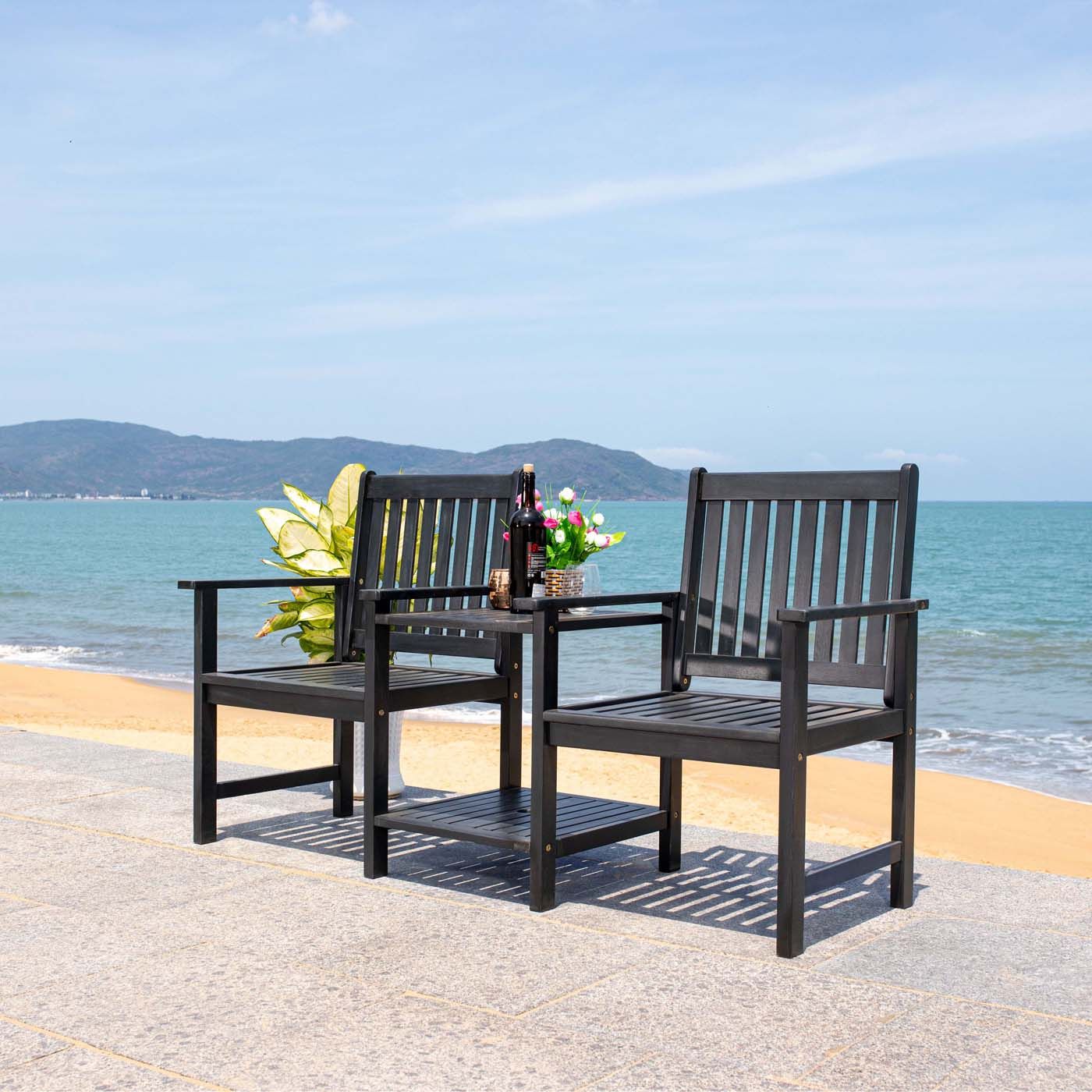 Safavieh Brea Twin Seat Bench | Outdoor Stools & Benches | Modishstore - 9