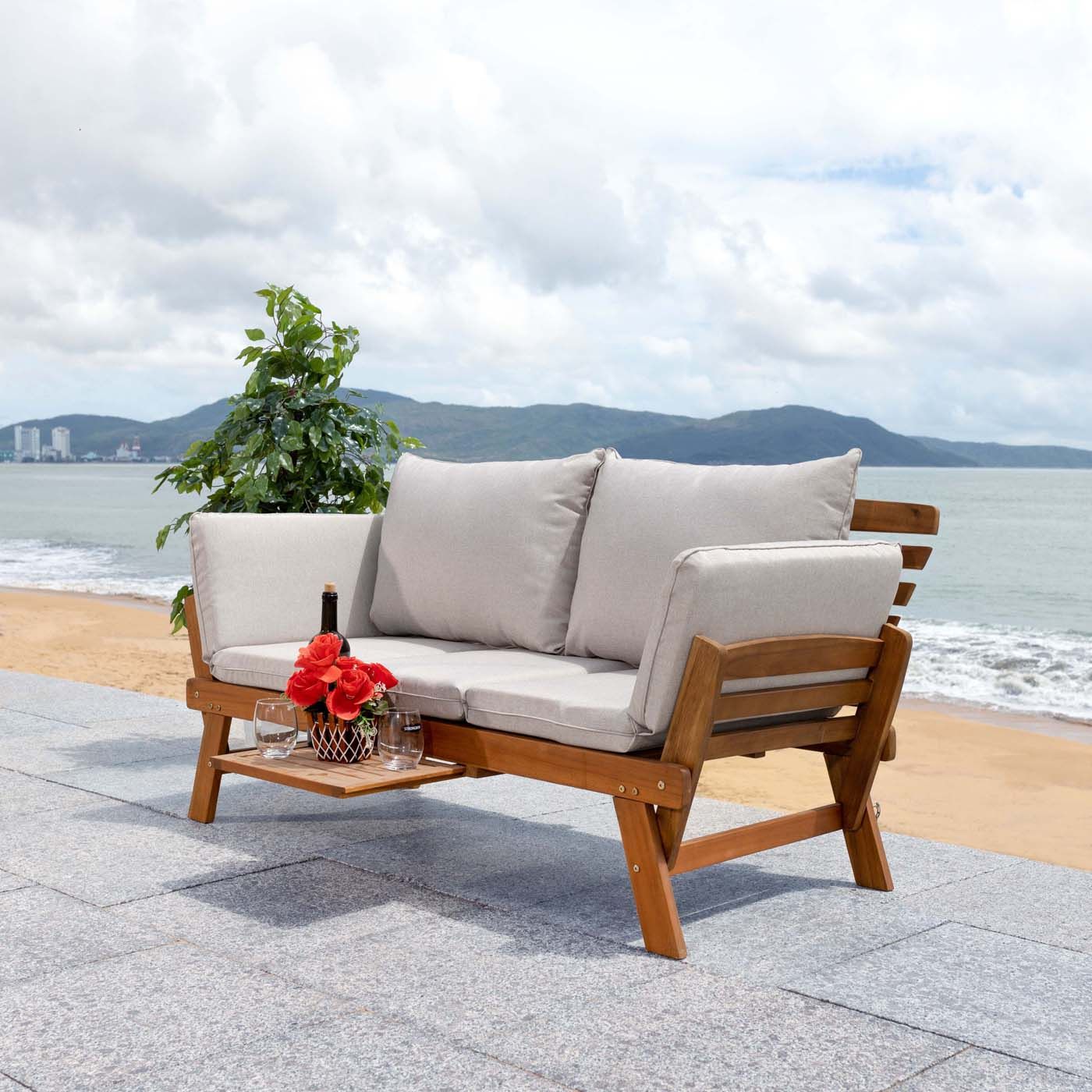 Safavieh Emely Outdoor Daybed | Outdoor Patio Daybed | Modishstore - 9