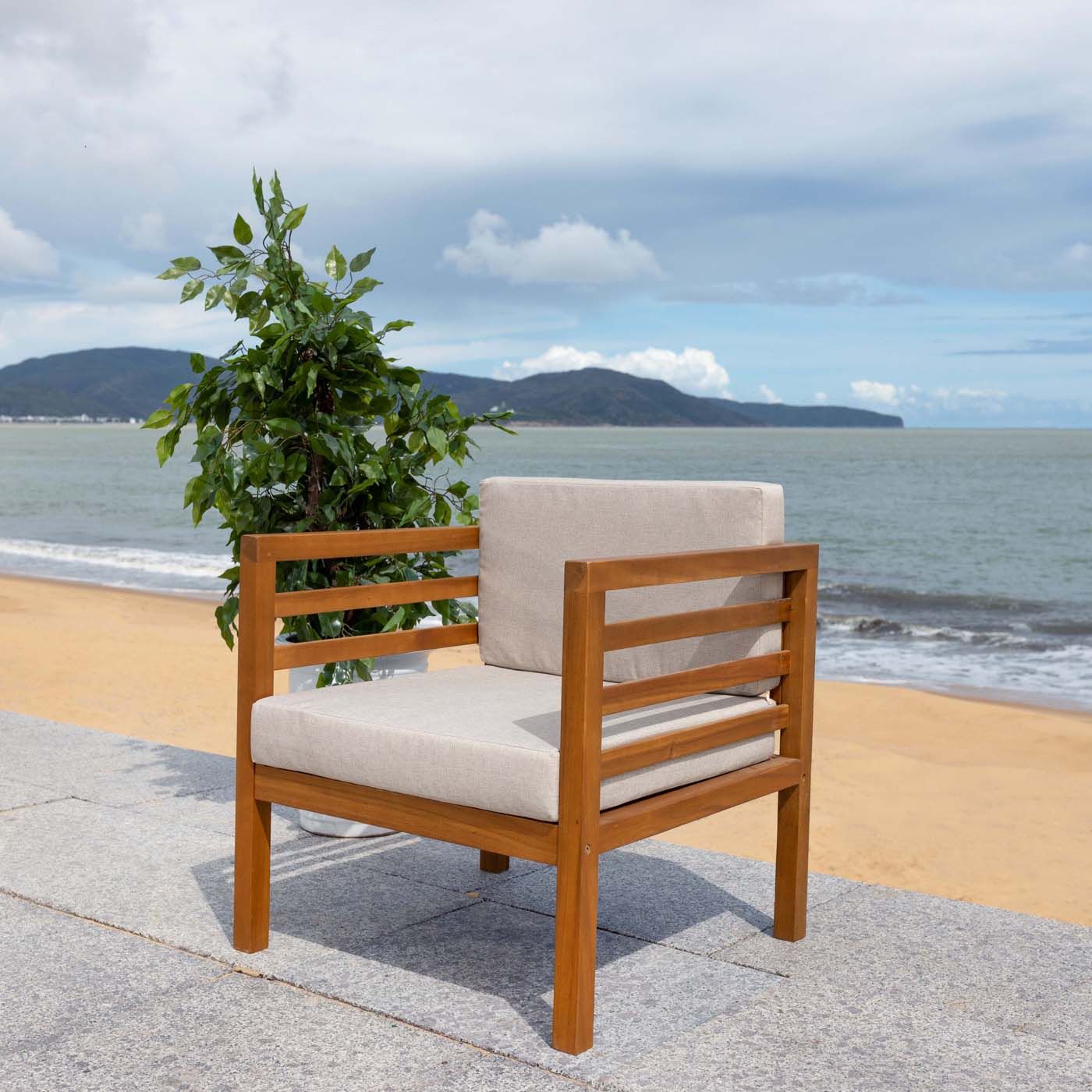 Safavieh Kinnell Outdoor Armchair | Outdoor Chairs | Modishstore - 11