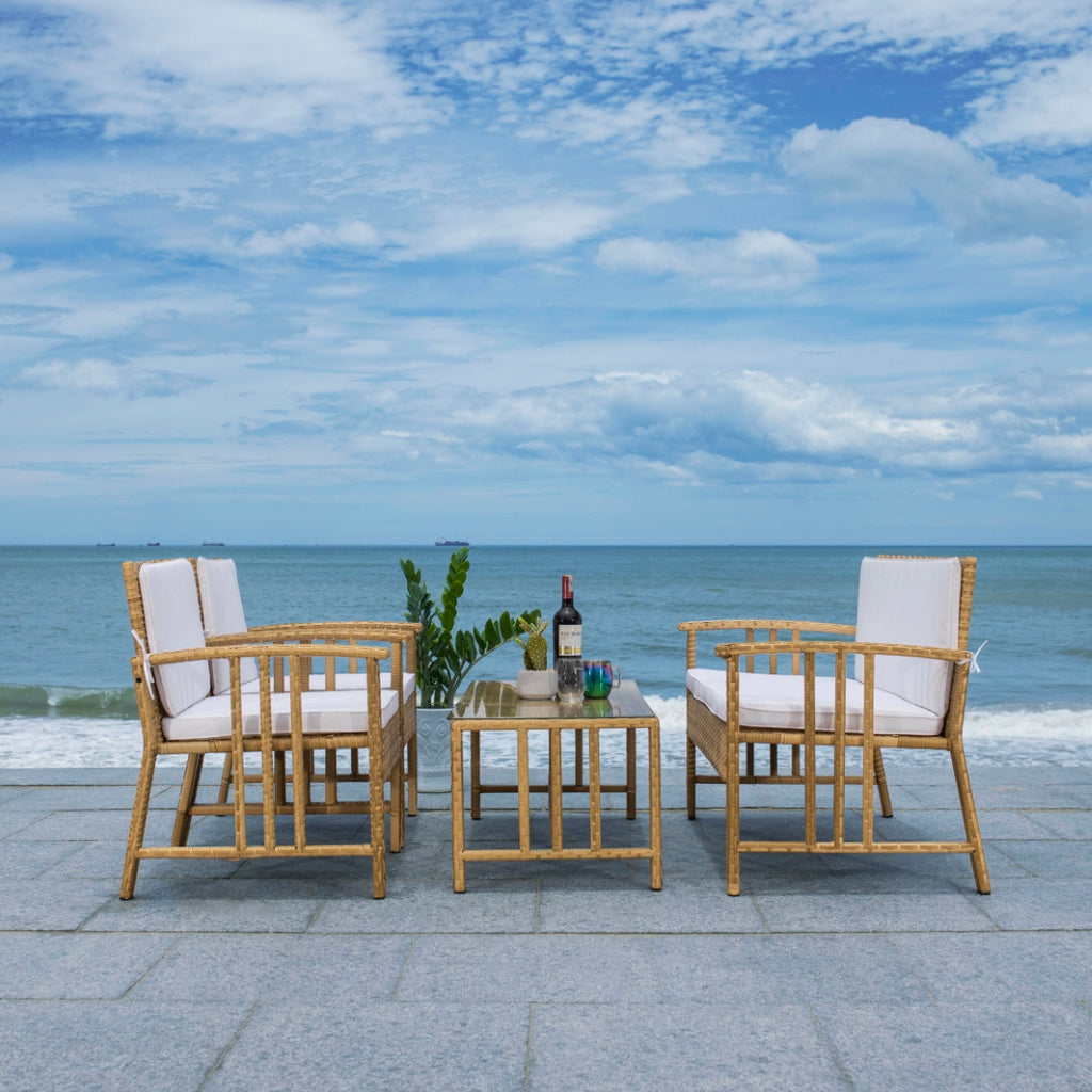 Safavieh Reslor 4 Pc Living Set | Outdoor Sofas, Loveseats & Sectionals | Modishstore - 8