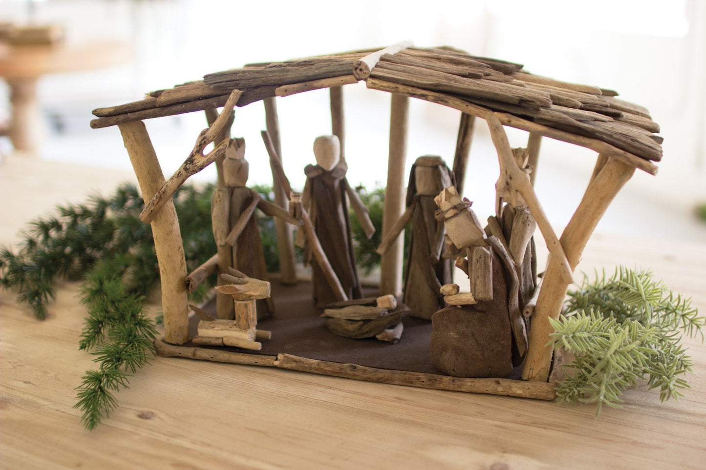 Kalalou Driftwood Nativity | Modishstore | Home Accents