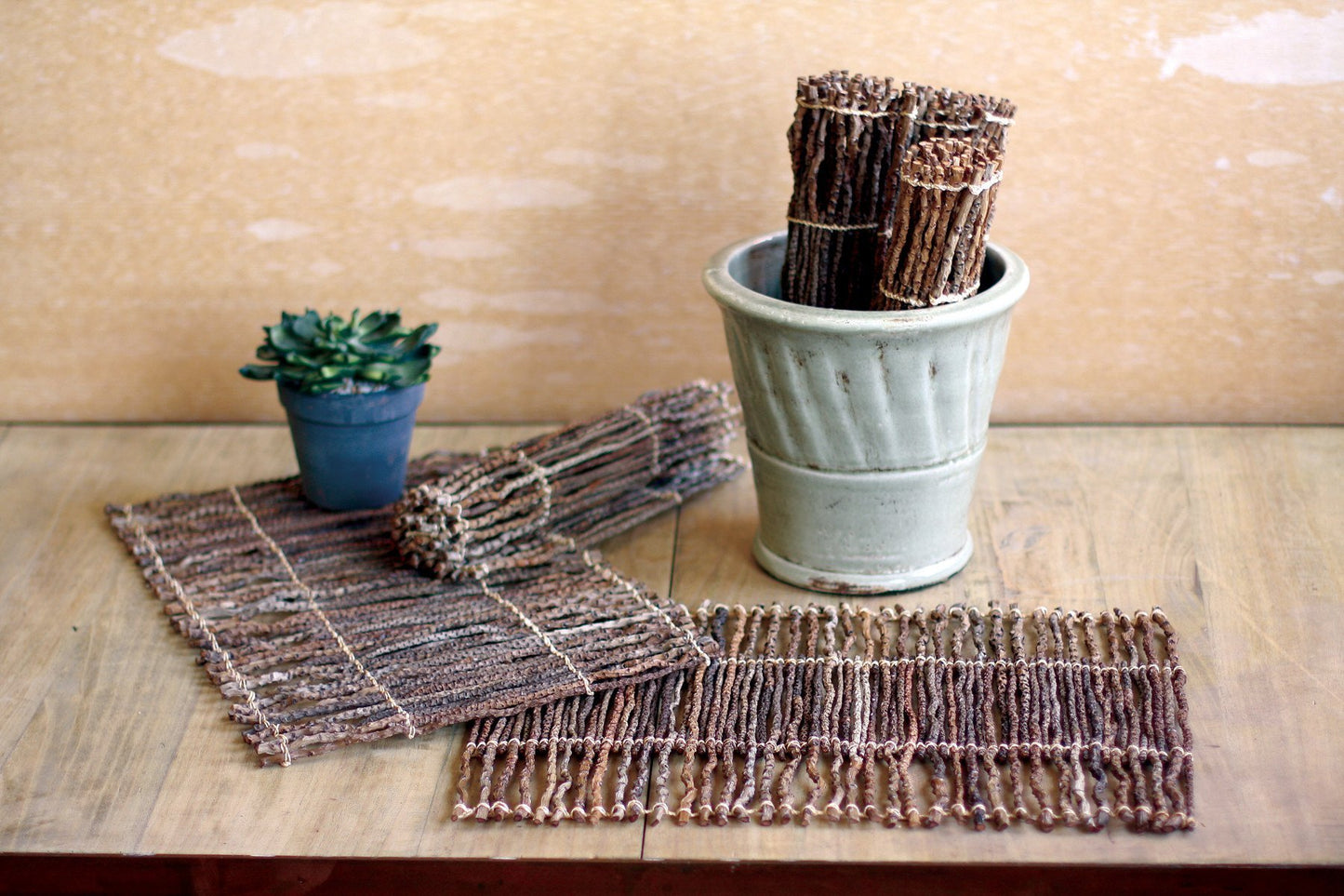 Kalalou Coco Twig Placemat - Set Of 6 | Modishstore | Mats