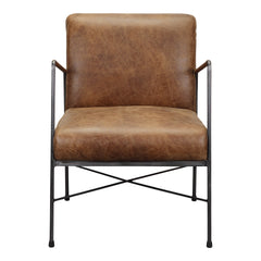 Dagwood Leather Arm Chair Brown By Moe's Home Collection
