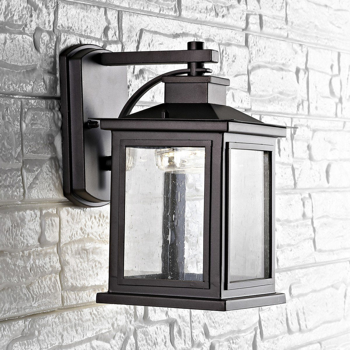 Safavieh Gorgen Outdoor Wall Lantern - Oil Rubbed Bronze (Black) | Outdoor Lights | Modishstore - 3