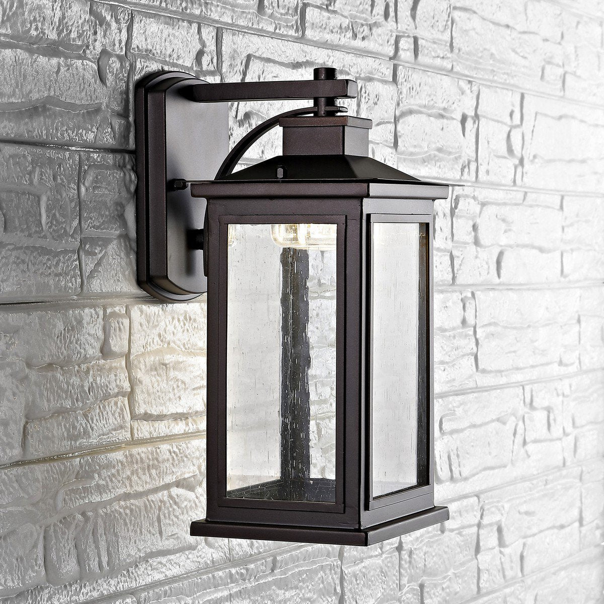 Safavieh Taylen Outdoor Wall Lantern - Oil Rubbed Bronze (Black) | Outdoor Lights | Modishstore - 3