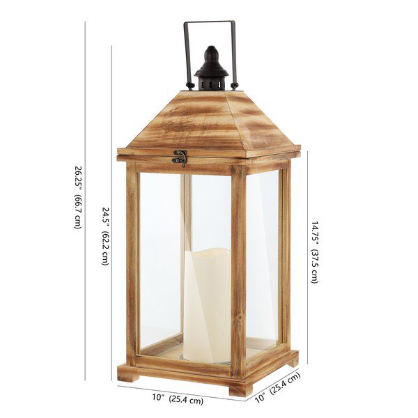 Safavieh Elida Outdoor Lantern - Brown | Outdoor Lights | Modishstore - 3