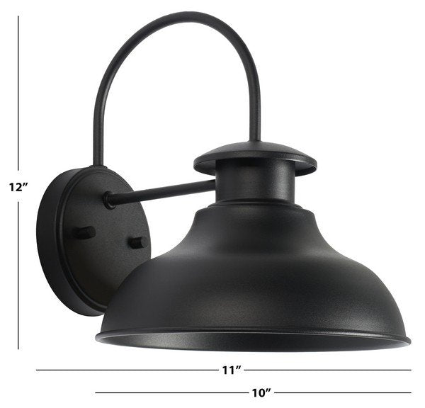 Safavieh Linden Outdoor Wall Sconce Set Of 2 - Black | Outdoor Lights | Modishstore - 3