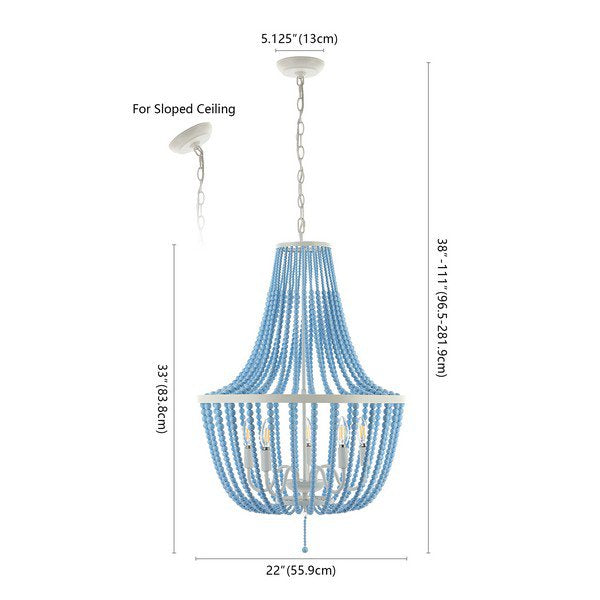 Safavieh Elanie Pendant - Blue | Pendant Lamps | Modishstore - 3