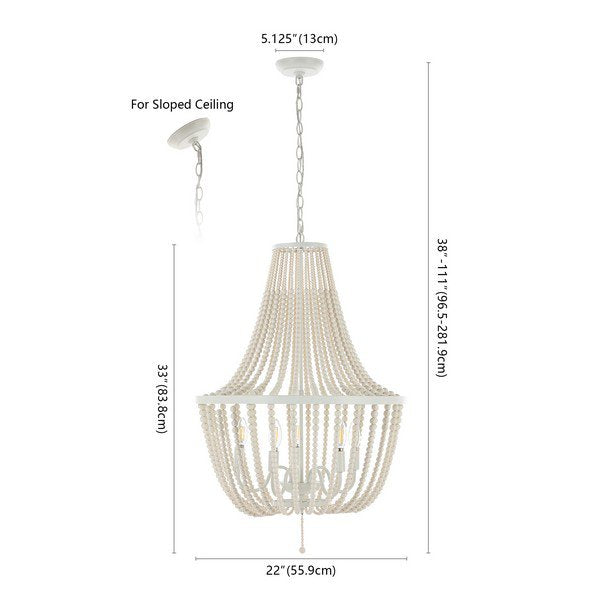 Safavieh Elanie Pendant - Cream | Pendant Lamps | Modishstore - 3