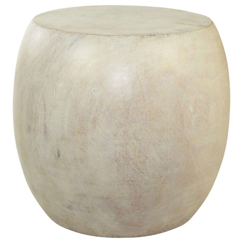 Haussmann Pouf Stool 20" Dia - White Oak | Stools & Benches | Modishstore-5