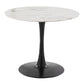 Pebble Modern Table with Black Metal Base and Black Marble Veneer Table Top By LumiSource | Dining Tables | Modishstore - 4
