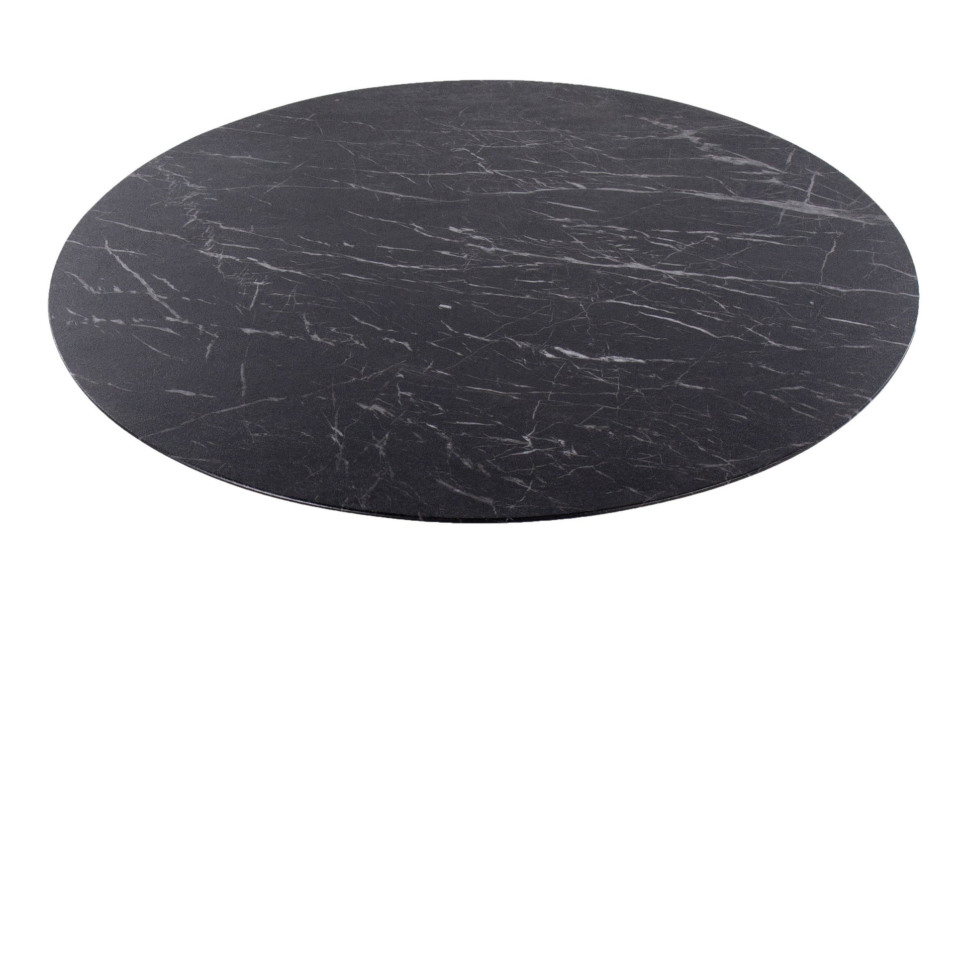 Pebble Modern Table with White Metal Base and Black Marble Veneer Table Top By LumiSource | Dining Tables | Modishstore - 3