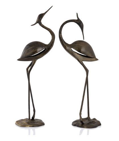 Stylized Garden Heron Pair Set of 2 By SPI Home