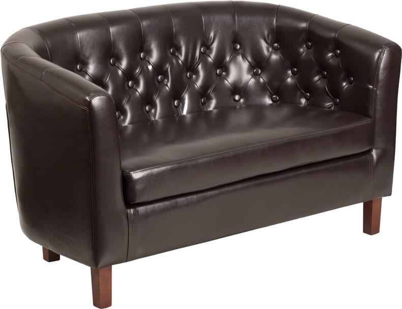 Flash Furniture Hercules Colindale Series Leather Tufted Loveseat | Loveseats | Modishstore - 2