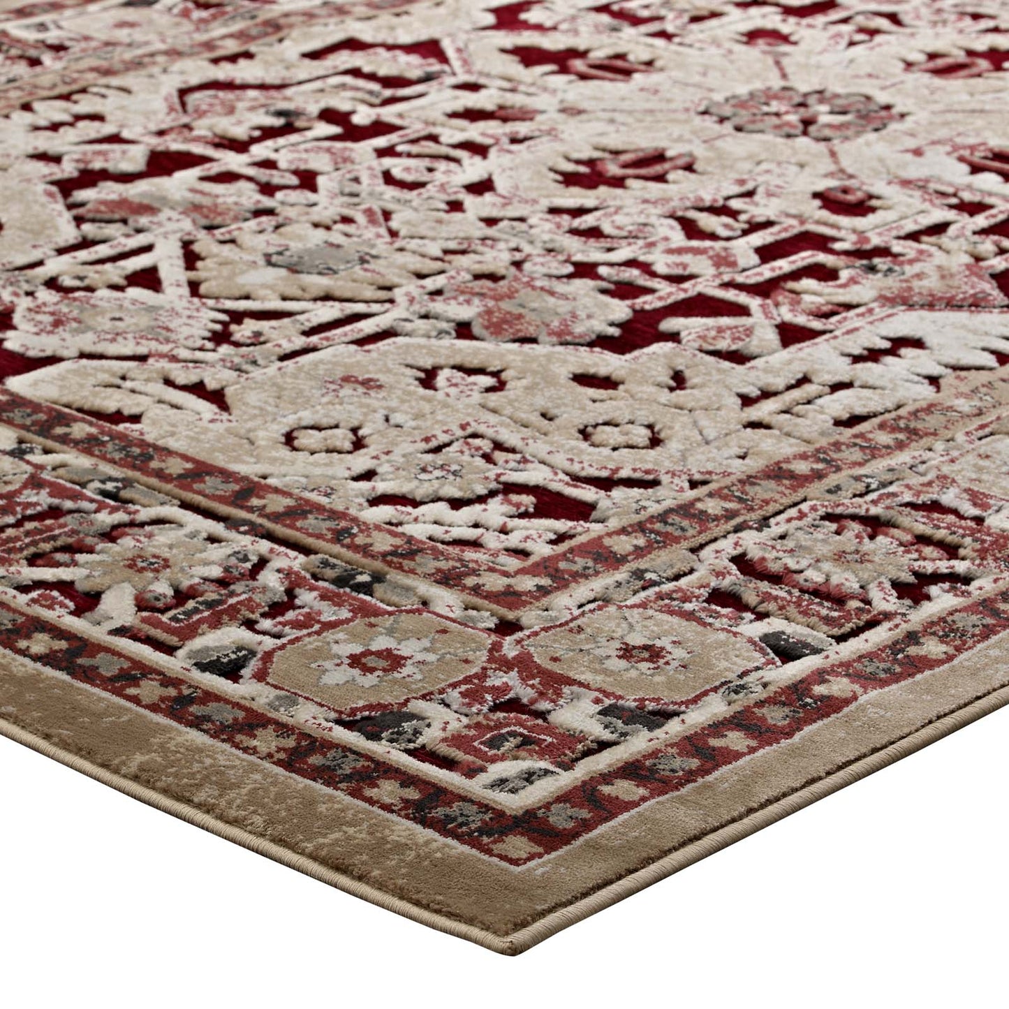 Modway Grania Ornate Vintage Floral Turkish 5x8 Area Rug - R-1096A-58 | Rugs | Modishstore - 3