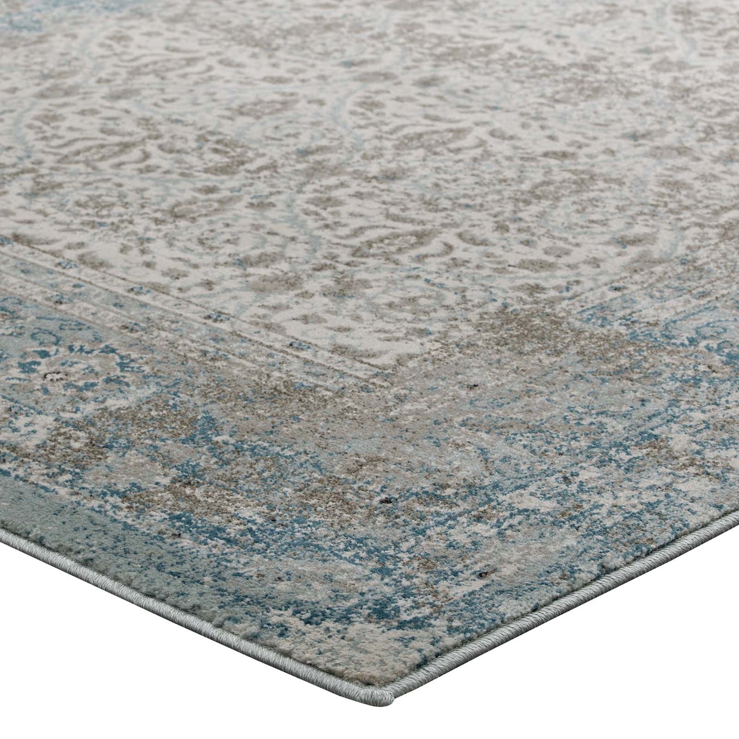 Modway Dilys Distressed Vintage Floral Lattice 5x8 Area Rug - R-1103-58 | Rugs | Modishstore - 3