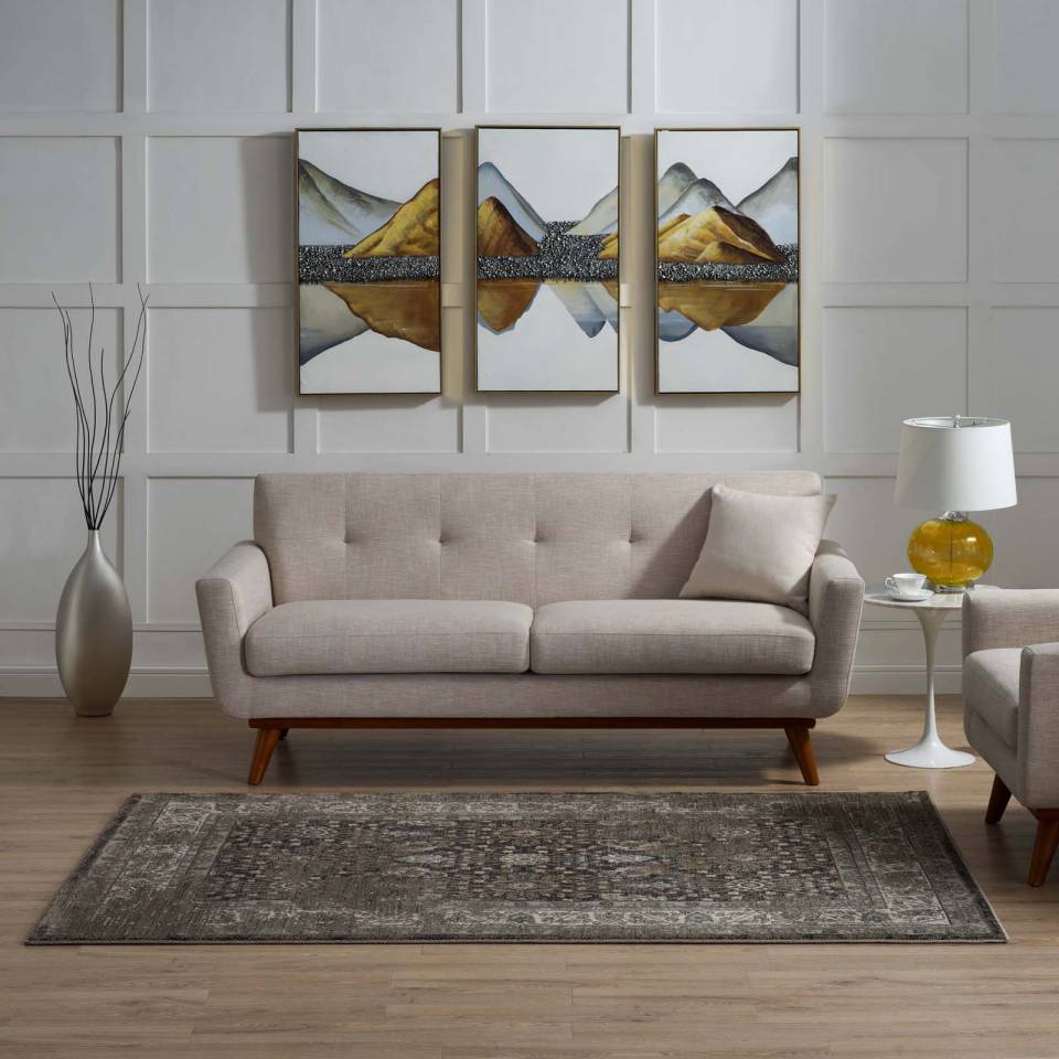 Modway Berit Distressed Vintage Floral Lattice 8x10 Area Rug - R-1104-810 | Rugs | Modishstore - 8