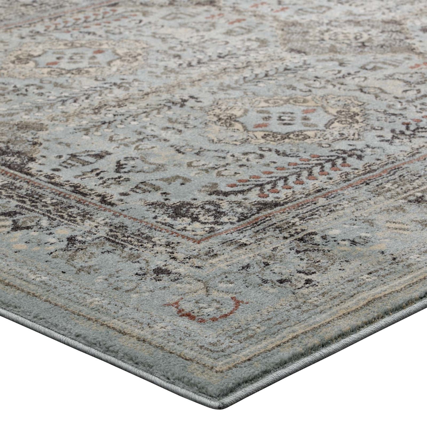 Modway Enye Distressed Vintage Floral Lattice 5x8 Area Rug - R-1105-58 | Rugs | Modishstore - 3