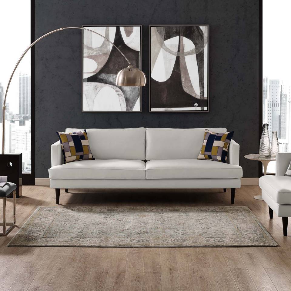 Modway Hisa Distressed Vintage Floral Lattice 5x8 Area Rug - R-1106-58 | Rugs | Modishstore - 8