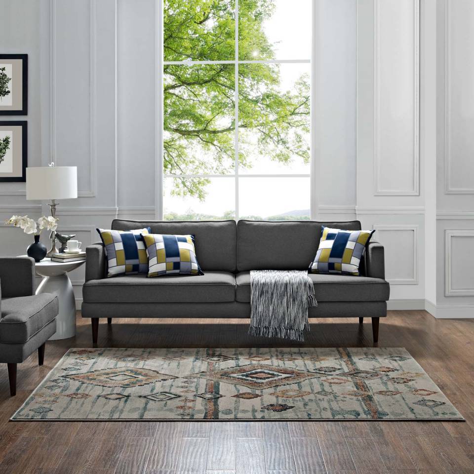 Modway Jenica Distressed Moroccan Tribal Abstract Diamond 8x10 Area Rug - R-1109-810 | Rugs | Modishstore - 8