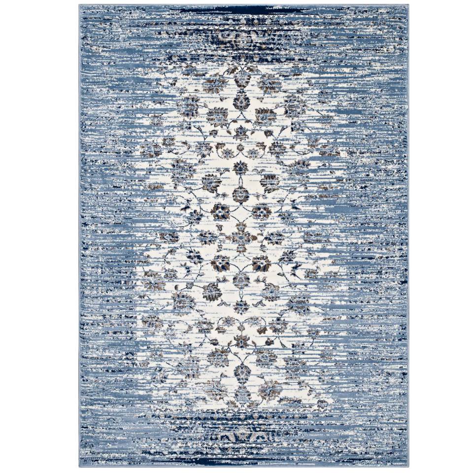 Modway Chiara Distressed Floral Lattice Contemporary 8x10 Area Rug - R-1131-810 | Rugs | Modishstore - 8