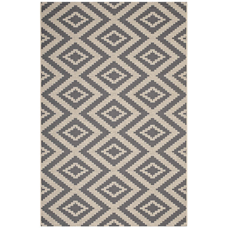 Jagged Geometric Diamond Trellis 9x12 Indoor and Outdoor Area Rug By Modway | Rugs | Modishstore