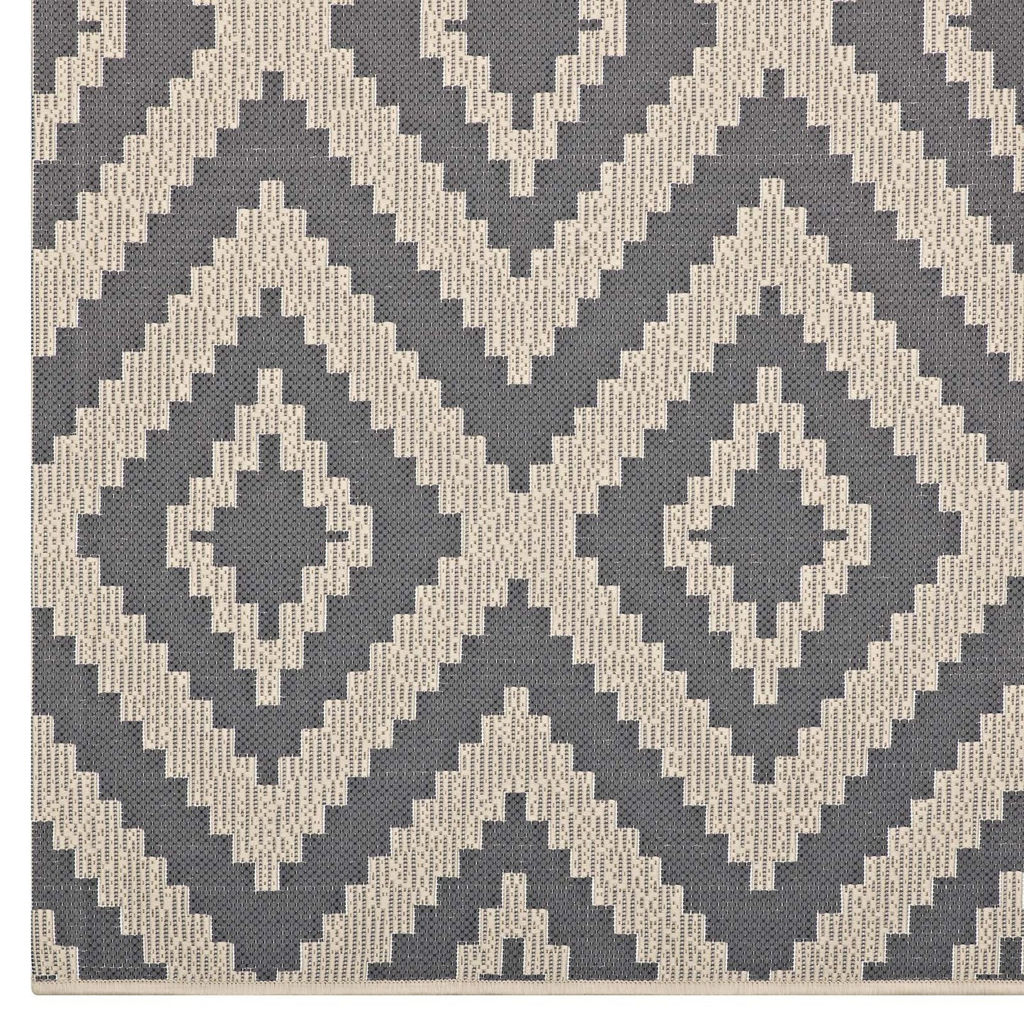Jagged Geometric Diamond Trellis 9x12 Indoor and Outdoor Area Rug By Modway | Rugs | Modishstore-2